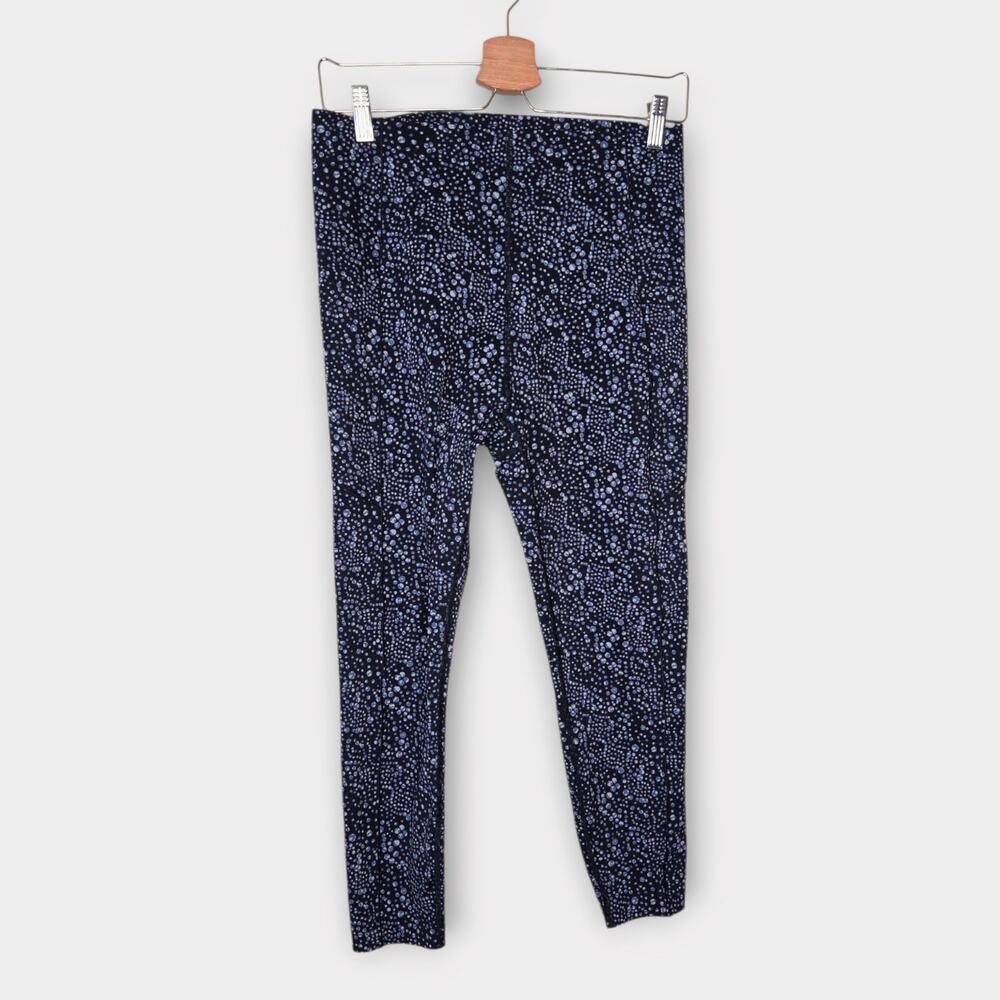 Sweaty Betty Power High Waist 7/8 Leggings Black Blue Dot Celestial Women's Lg